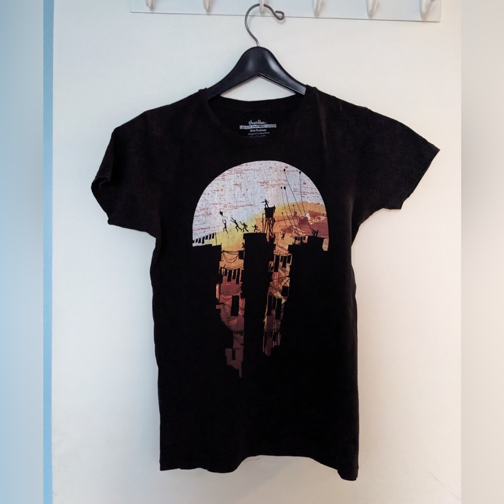 Threadless Black T-Shirt with White Print